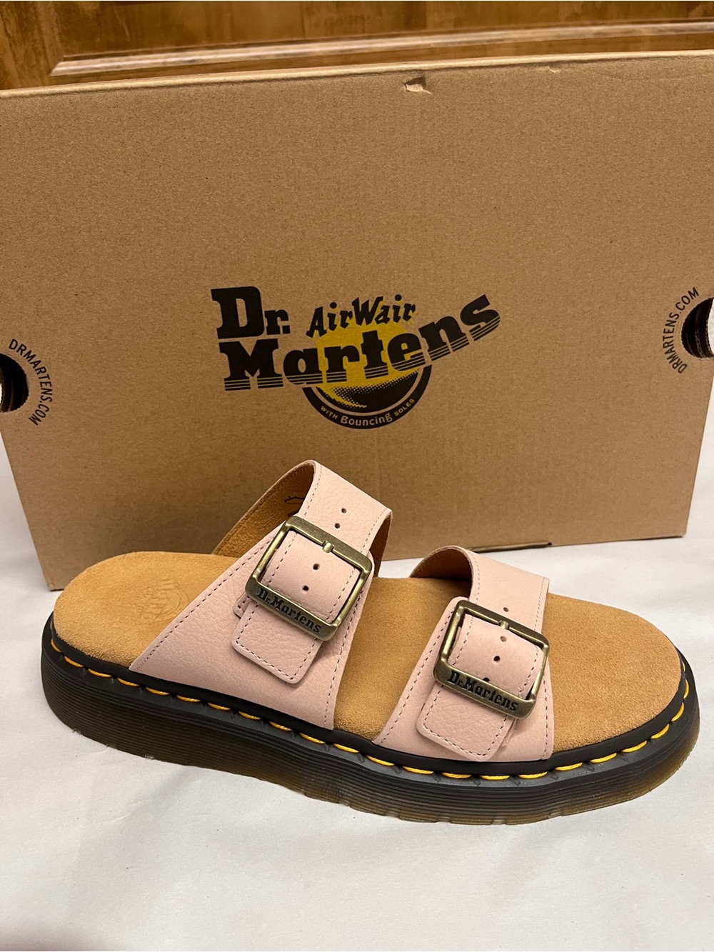 Dr. Martens Josef Milled Nubuck Sandals Powder Pink Women’s US 9 New With Box